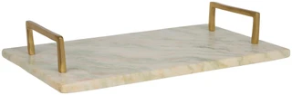 Thumbnail 1: INDIA CONNECTION 16x9x3.5 Onyx Marble Handle Tray  