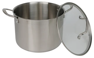 Thumbnail 2: MARTHA STEWART EVERYDAY 8 Qt Stainless Steel Induction Base Stock Pot w/ Lid  