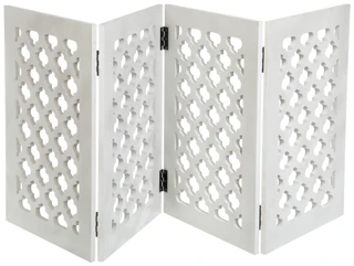 Thumbnail 1: Goofy Paws 60 In White Wood Pet Gate  