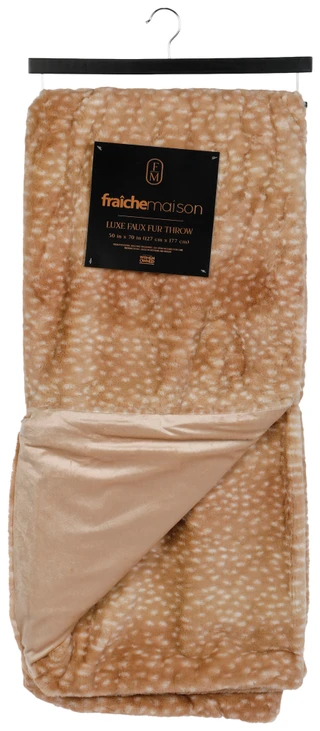 Thumbnail 1: Fraiche Maison 50x70 Luxe Faux Fur Throw 
