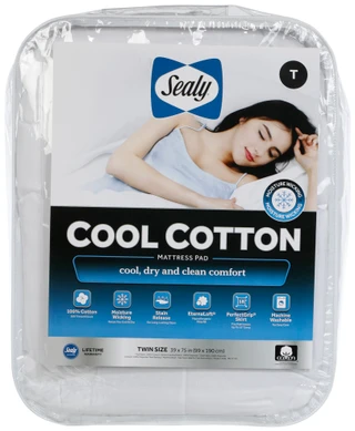 Thumbnail 1: Sealy Twin Size Cool Cotton Mattress Pad 