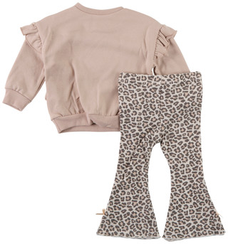 Thumbnail 2: Jessica Simpson 2 Pc Girls Long Sleeve Sweater and Cheetah Print Pants Set  