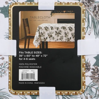Thumbnail 2: Nicole Miller 60x84 Julia Holly Christmas Table Cloth  