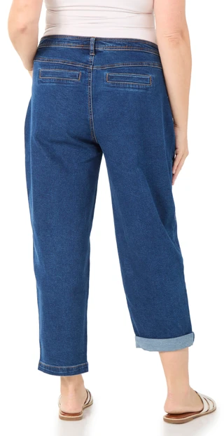 Thumbnail 2: Coral Bay Women's Plus Medium Wash Rolled Cuff Denim Jeans  