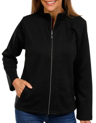 Thumbnail 1: Onque Women's Quilted Herringbone Jacket 