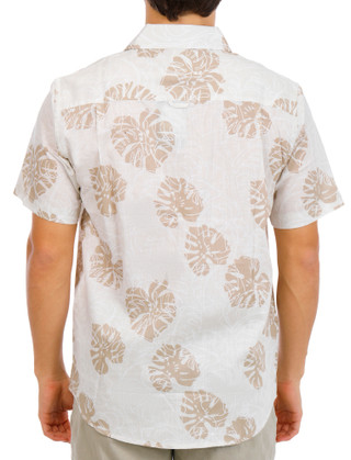Thumbnail 2: Hurley Men's Short Sleeve Two Tone Woven Button Up Shirt  