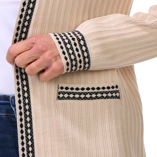 Thumbnail 2: RIO & RIAN Women's Long Sleeve Open Front Ribbed Cardigan 