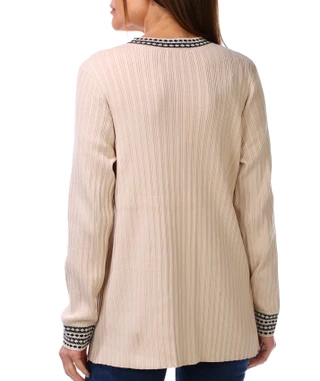 Thumbnail 3: RIO & RIAN Women's Long Sleeve Open Front Ribbed Cardigan 