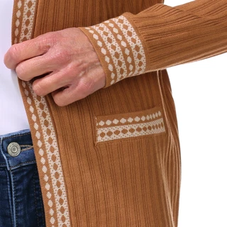 Thumbnail 2: RIO & RIAN Women's Long Sleeve Open Front Ribbed Cardigan 