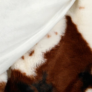 Thumbnail 2: Fraiche Maison 50x70 Cow Print Luxe Faux Fur Throw 