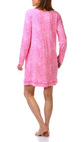 Thumbnail 2: Cuddl Duds Women's Long Sleeve Henley Pocket Nightgown  