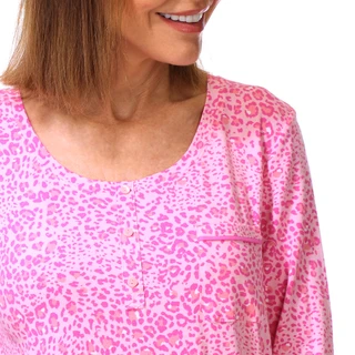Thumbnail 3: Cuddl Duds Women's Long Sleeve Henley Pocket Nightgown  