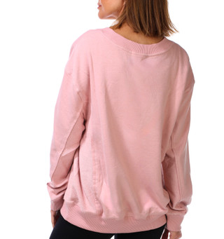 Thumbnail 3: 90 Degree Women's Terry Oversized Crewneck Sweater 