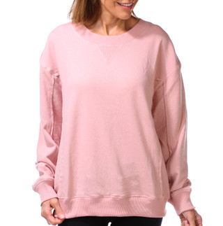 Thumbnail 1: 90 Degree Women's Terry Oversized Crewneck Sweater 