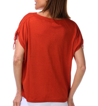Thumbnail 3: MAX STUDIO Women's Short Tie Sleeve Dolman Top 