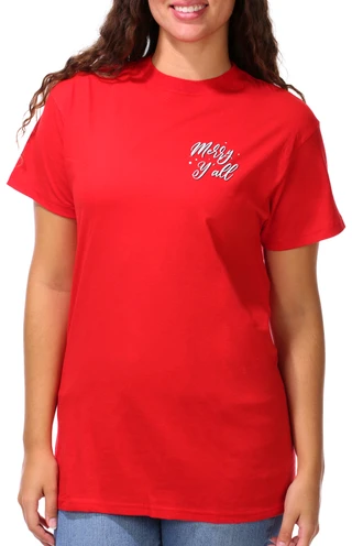 Thumbnail 2: SIMPLY SOUTHERN Junior's Short Sleeve Christmas Doggie Graphic Tee 
