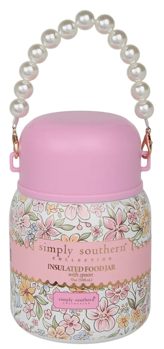 Thumbnail 1: SIMPLY SOUTHERN 17 Oz Steel Body Soup Thermos w/ Deco Strap & Travel Spoon 