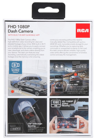 Thumbnail 2: RCA FHD 1080P Dash Camera with Built-In Wifi & Mobile App 
