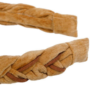 Thumbnail 2: TWIG & ARROW Women's Velvet Braided Headband 