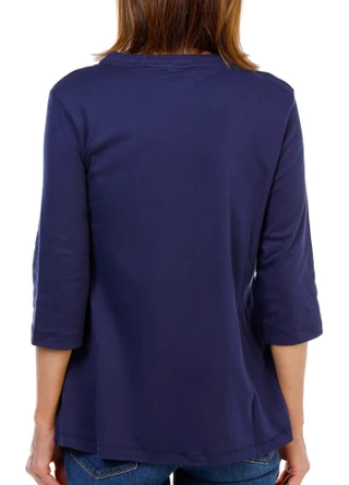Thumbnail 2: Lands End Women's 3/4 Sleeve Henley Top  
