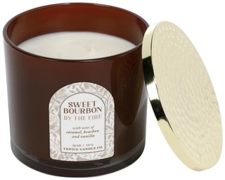 Thumbnail 1: SCENTSATIONAL 26 oz Sweet Bourbon by the Fire Scented Candle 