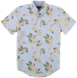 Thumbnail 1: Tommy Hilfiger Men's Short Sleeve Button Up Floral Print Shirt  