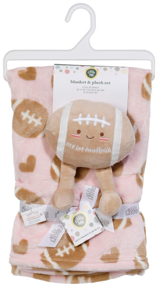 Thumbnail 1: Little Me Baby 2 Pc Football Blanket & Plush Set 