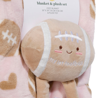 Thumbnail 2: Little Me Baby 2 Pc Football Blanket & Plush Set 