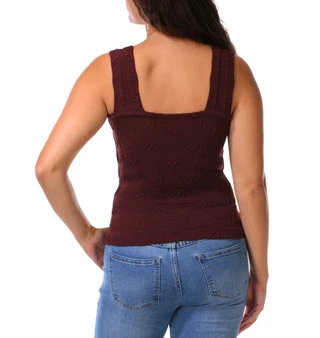 Thumbnail 2: French Twist  Junior's Sleeveless Floral Seamless Tank 