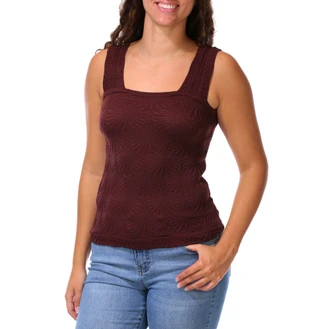 Thumbnail 1: French Twist  Junior's Sleeveless Floral Seamless Tank 