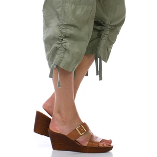 Thumbnail 3: DKNY Women's Poplin Convertible Cargo Capris 