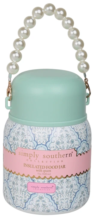 Thumbnail 1: SIMPLY SOUTHERN 17 Oz Steel Body Soup Thermos w/ Deco Strap & Travel Spoon 