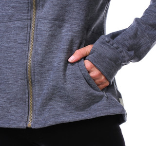 Thumbnail 2: AVALANCHE Women's Long Sleeve Heather Full Zip Hoodie 