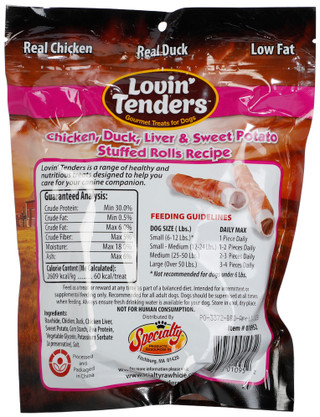 Thumbnail 3: LOVIN TENDERS 10 Pk Chicken & Duck Gourmet Dog Treats 