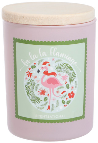Thumbnail 2: SCENTSATIONAL 11 OZ Christmas Flamingo Candle  