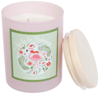 Thumbnail 1: SCENTSATIONAL 11 OZ Christmas Flamingo Candle  