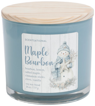 Thumbnail 2: SCENTSATIONAL 26 oz Christmas Maple Bourbon Scented Candle 