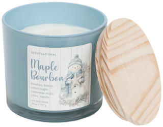 Thumbnail 1: SCENTSATIONAL 26 oz Christmas Maple Bourbon Scented Candle 