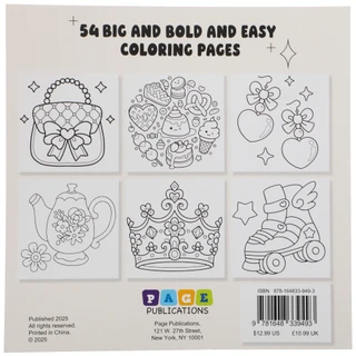 Thumbnail 2: Page Publications Sweet Things 54 Page Bold And Easy Coloring Book For Kids  