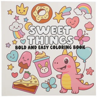 Thumbnail 1: Page Publications Sweet Things 54 Page Bold And Easy Coloring Book For Kids  