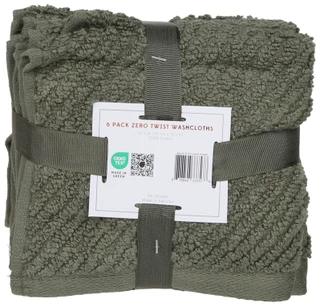 Thumbnail 2: Cotton Valley Home 6 Pk Zero Twist Washcloths Set 