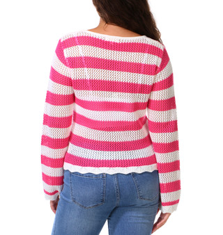 Thumbnail 3: MOON & MADISON Women's Long Sleeve Stripe Top 