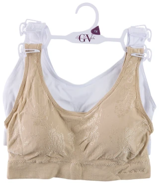 Thumbnail 1: Gloria Vanderbilt 2 Pk Women's Plus Full Coverage Seamless Wireless Bras  