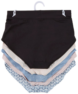 Thumbnail 2: Gloria Vanderbilt 5 Pk Women's Muffin Top Smoothing Every Day Briefs  