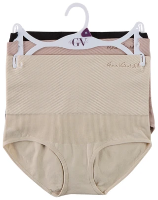 Thumbnail 1: Gloria Vanderbilt 3 Pk Women's Total Tummy Minimizing Hi-Rise Shaping Briefs 
