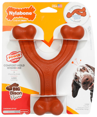 Thumbnail 1: Nylabone Bison Flavored Power Dog Chew 