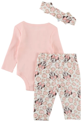 Thumbnail 2: Disney Baby Baby Girls 3 Pc Long Sleeve Onesie Pants Set 