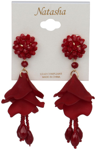 Thumbnail 1: Natasha Petal Statement Drop Earrings 