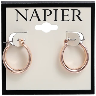 Thumbnail 2: Napier Clip-It Rose Gold Hoop Earrings  