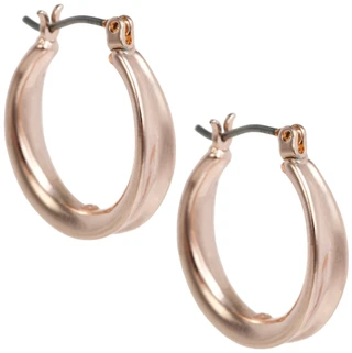 Thumbnail 1: Napier Clip-It Rose Gold Hoop Earrings  